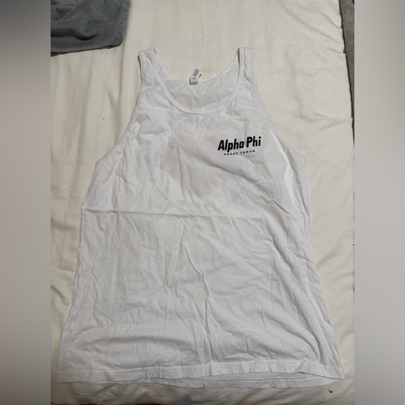 Bella + Canvas Alpha Phi Heart Throb Tank Top/Muscle Tee - Picture 2 of 3